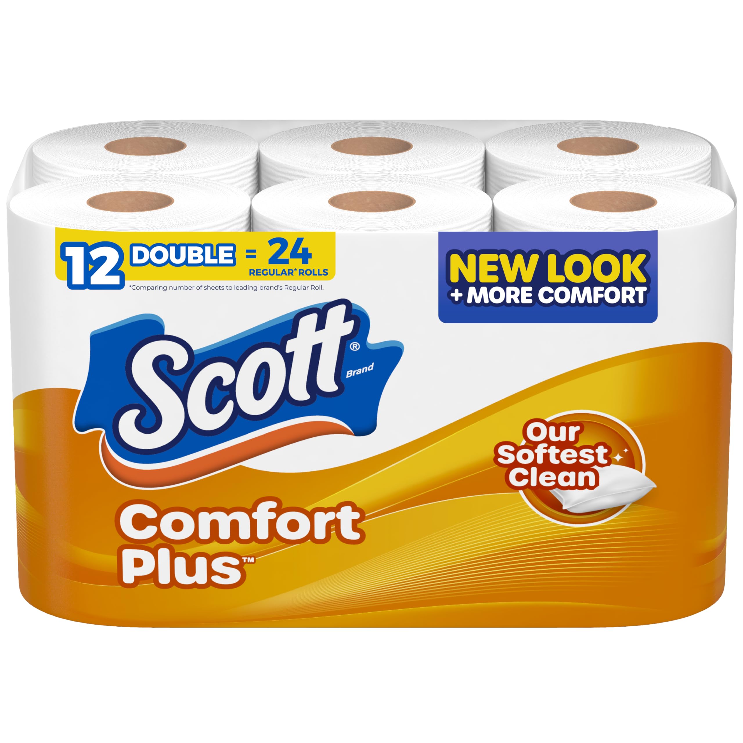 scott comfortplus toilet paper regular roll 4 rolls bath tissue