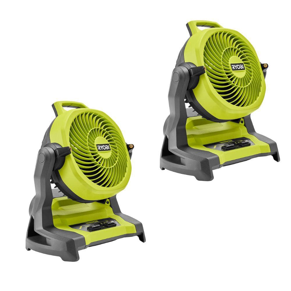 2-Pack RYOBI ONE+ 18V Cordless 7.5" Bucket Top Misting Fans (Tool Only) $95