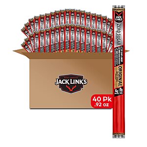 40-Count 0.92-Oz Jack Link's Beef Sticks (Zero Sugar, Original) $  28.50 (.71c Ea) w/ S&S + Free Shipping w/ Prime or on $  35+