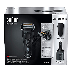 Braun Series 9 Sport Rechargeable & Cordless Electric Razor $  127.50 + Free Shipping