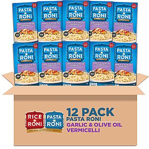 12-Pack 4.6-Oz Pasta Roni (Garlic & Olive Oil Vermicelli) $  11.40 (.95c Ea) w/ S&S + Free Shipping w/ Prime or on $  35+