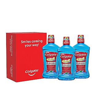 3-Pack 33.8-Oz Colgate Total Alcohol Free Mouthwash (Peppermint) $  9.30 ($  3.09 Ea) w/ S&S + Free Shipping w/ Prime or on $  35+