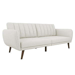 Novogratz Brittany Futon Sofa Bed and Couch Sleeper (Cool Gray Linen) $151 & More + Free Shipping