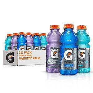 12-Pack 20-Oz Gatorade Original Thirst Quencher (Frost Variety Pack) $12.20 ($1.02 Ea) w/ S&S