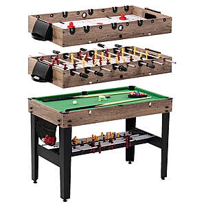 48" MD Sports Combo Air Powered Hockey, Foosball, & Billiard Game Table $  99 + Free Shipping