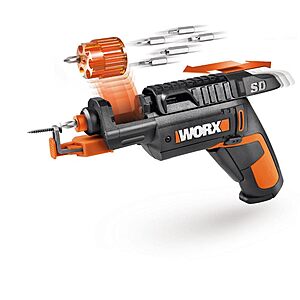 4V WORX Electric Rechargeable Cordless Power Screwdriver Set w/ 6 Bits, Screw Holder & Charger (Black) $33.99 + Free Shipping w/ Prime or on $35+