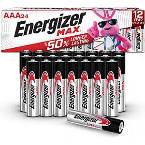 24-Count Energizer Max AAA Batteries $9.09 w/ S&S + Free Shipping w/Prime or on $35+