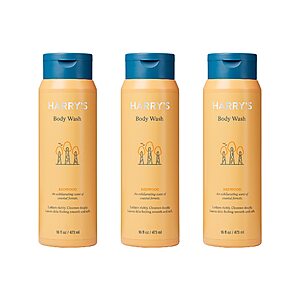 3-Pack 16-Oz Harry's Men's Body Wash Shower Gel (Redwood) .35 w/ Subscribe & Save