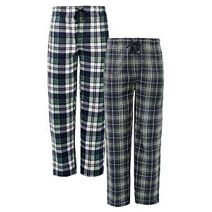 2-Pack Fruit of the Loom Men's Plaid Fleece Pajama Pant (Sizes M-XL) $6.50 + Free S&H w/ Walmart+ or on $35+