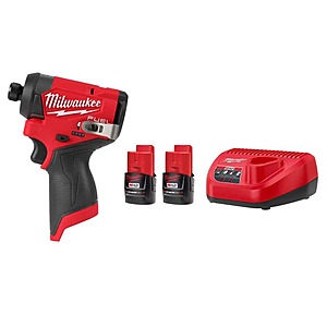 Milwaukee M12 FUEL 12V Brushless 1/4" Hex Impact Driver w/ 2x 2Ah Battery Kit $129 + Free Shipping
