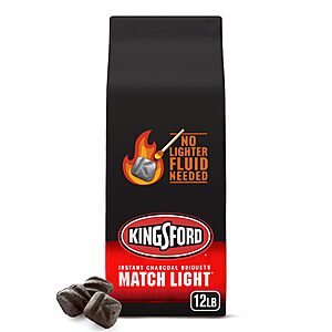 12-Lb Kingsford Match Light Instant Charcoal Briquettes .24 + Free Shipping w/ Prime or on +