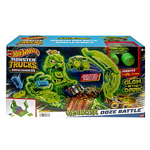 Hot Wheels Monster Trucks Arena Smashers Glow-In-The-Dark Gunkster Playset w/ 1 Glow-in-The-Dark Monster Toy Truck $10.42 + Free S&H w/ Walmart+ or on $35+