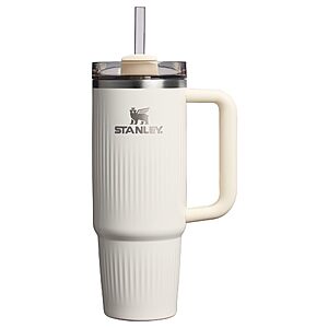 30-Oz Stanley Quencher H2.0 Tumbler w/ Handle & Straw (Fluted Cream Gloss) $20 