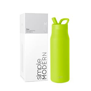34-Oz Simple Modern Insulated Stainless Steel Thermos Water Bottle w/ Straw lid (Green Apple) $15.92 + Free Shipping w/ Prime or on $35+