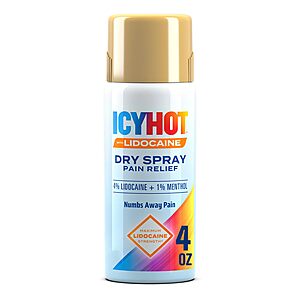 4-Oz Icy Hot Lidocaine Pain Relief Dry Spray w/ Max Strength Lidocaine & Menthol $5.38 + Free Shipping w/ Prime or on $35