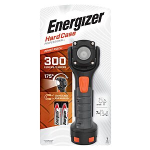 Energizer 300-Lumen Hardcase Professional Pivot Plus Swivel Head Flashlight $15.74 + Free Shipping w/ Prime or on $35