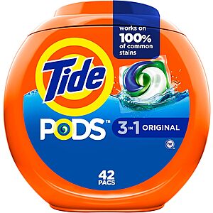 42-Count Tide Pods Laundry Detergent Soap Pods (Original Scent) 4 for $32.17 & More w/ S&S + Free Shipping