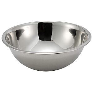 5-Quart Winco Stainless Steel Mixing Bowl $5.25