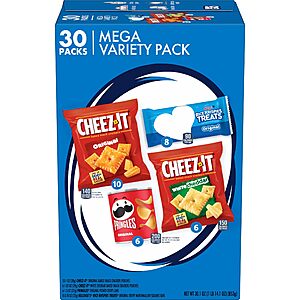 30-Pack Mega Variety Pack (Cheez-It, Pringles, Rice Krispies Treats) $9.72 w/ S&S + Free Shipping w/ Prime or on $35+