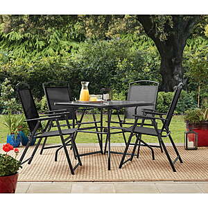 5-Piece Mainstays Albany Lane Steel Outdoor Patio Dining Set (3 Colors) $98 + Free S&H