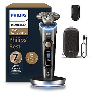 Philips Norelco Shaver i9000 Prestige Ultra Wet & Dry Electric Shaver w/ SenseIQ Pro Technology (Black Gradient) $249.96 + Free Shipping