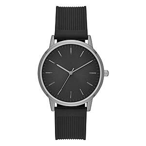 40MM GEORGE Men's Quartz Watch (Black Dial / Silicone Strap) $4.00 + Free Shipping w/ Walmart+ or on $35+