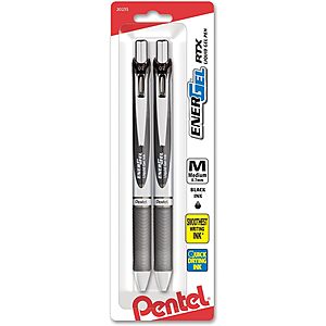 2-Pack 0.7mm Pentel EnerGel RTX Gel Pens (Black or Blue) $2.35 w/ S&S + Free Shipping w/ Prime or on $35+
