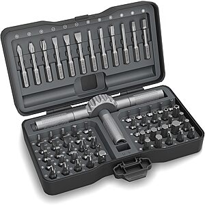 STREBITO 67-in-1 T-Handle Ratcheting Screwdriver Set w/ 72-Tooth Ratchet & 50 N·m Torque $11.24 + Free Shipping