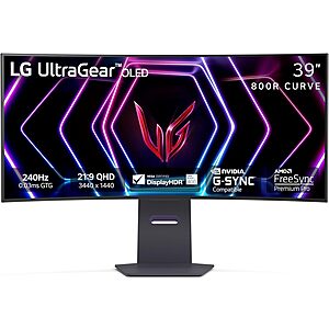 LG Ultragear 39" WQHD 240Hz OLED Curved Gaming Monitor (39GS95QE)