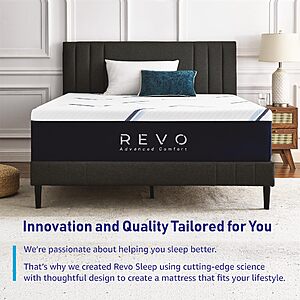 REVO 12" Gel Memory Foam Mattress (Queen) $204.00 + Free Shipping