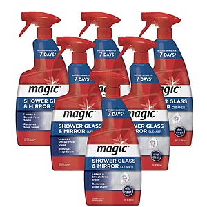 6-Pack 28-Oz Glass Cleaner Spray for Shower & Mirror $31.50 ($5.25 Ea) + Free Shipping