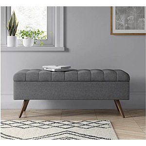 48" Threshold Arthur Tufted Storage Bench (Gray) $108 + Free S&H