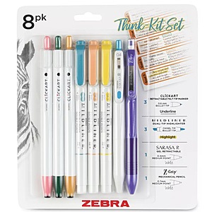 Zebra 8-Count Think Kit Multicolor Pen Set $7.49 + Free Store Pickup at Target or Free Shipping on $35+