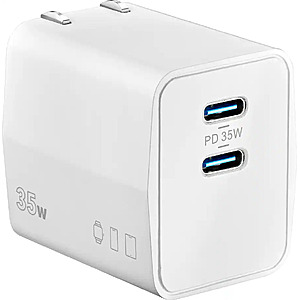 Insignia 35W Dual USB-C Port Wall Charger (White) $8 + Free S&H