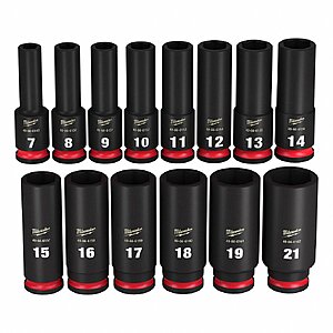 14-Piece 3/8" Drive MILWAUKEE Impact Socket Set $50 + Free Store Pickup at Grainger