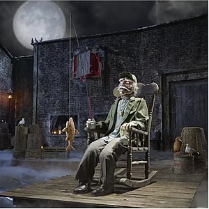 6.5' Dead Water Animated LED Fisherman in Rocking Chair $140.00 + Free Shipping