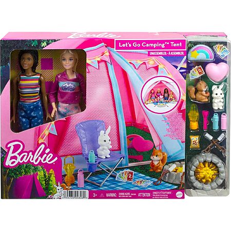 20-Piece Barbie Let's Go Camping Playset w/ 11.5" Dolls & Accessories $19.34 + Free Shipping w/ Prime or on $35+