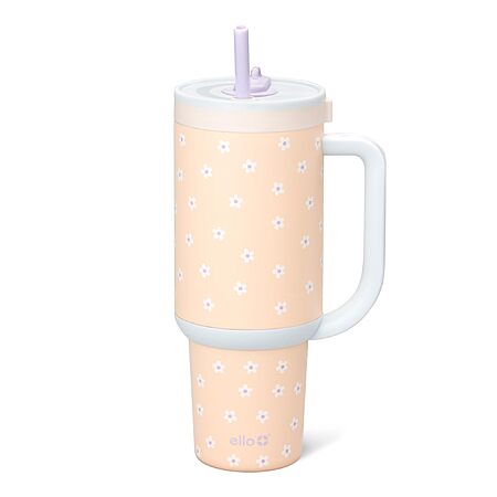30-Oz Ello Oasis Tumbler Reusable Insulated Stainless Steel Cup w/ Handle & Retracting Straw (Daisies) $20.92 + Free Shipping w/ Prime or on $35+