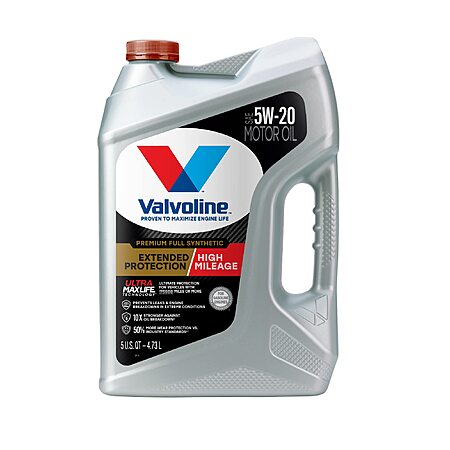 5-Quart Valvoline 5W-20 Extended Protection High Mileage w/ Ultra MaxLife Technology Full Synthetic Motor Oil $20.47 + Free Shipping w/ Prime or on $35+