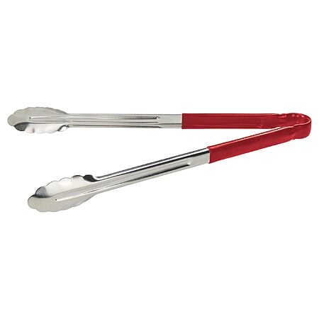 Winco 16" Stainless Steel Serving Tongs w/ Plastic Handle (Red) $5.56 + Free Shipping w/ Prime or on $35+