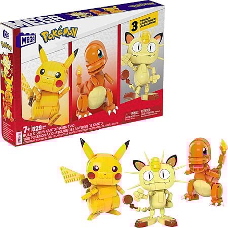 529-Piece MEGA Pokémon Kanto Region Trio Building Set (Pikachu, Charmander & Meowth) $19.62 + Free Shipping w/ Prime or on $35+