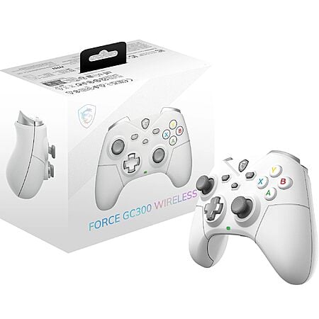 MSI FORCE GC300 Wireless/Wired PC Gamepad Controller (White) $23.84 + Free Shipping w/ Prime or on $35+