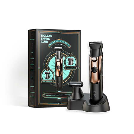 Dollar Shave Club Double Header Electric Razor Trimmer w/ Beard, Head & Body Grooming $24.99 + Free S&H w/ Walmart+ or on $35+