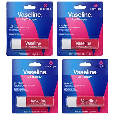 4-Pack 0.16-Oz Vaseline Lip Therapy Care Tinted Lip Balm (Rosy Lips) $4.75 ($1.19 Ea) w/ S&S + Free Shipping w/ Prime or on $35+