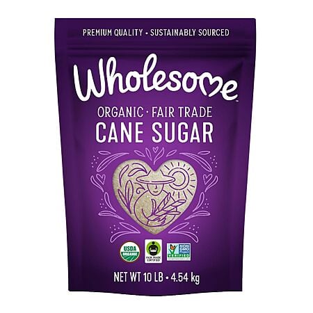 10-Lb Wholesome Organic Cane Sugar $11.68 w/ S&S + Free Shipping w/ Prime or on $35+