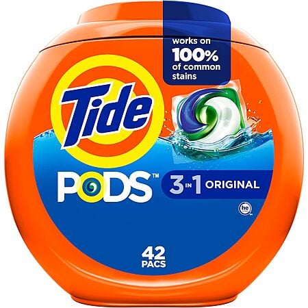 42-Count Tide Pods Laundry Detergent Soap Pods (Original Scent) 4 for $32.17 & More w/ S&S + Free Shipping