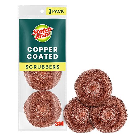 3-Count Scotch-Brite Copper Coated Scrubber $2.13 w/ S&S + Free Shipping w/ Prime or $35+