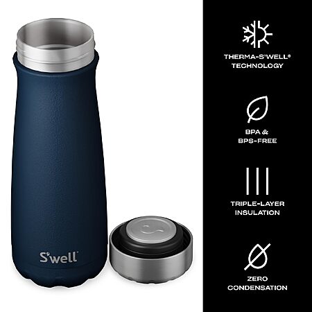 16-Oz S'well Stainless Steel Traveler w/ Triple Layered Vacuum (Azurite) $24 + Free Shipping w/ Prime or on $35+