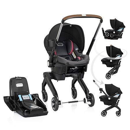 Evenflo Shyft DualRide Infant Car Seat Stroller Combo Travel System w/ Carryall Storage (Sylva Pink) $389.99 + Free Shipping