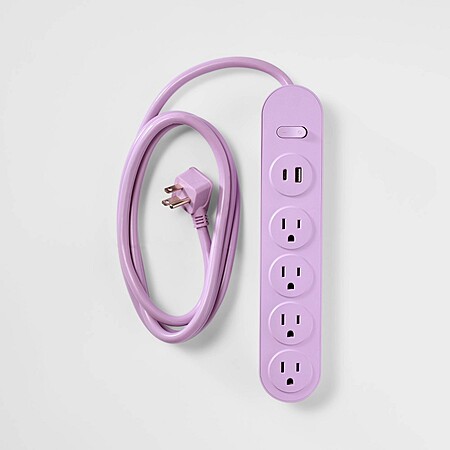 6' heyday 4-Outlet Power Strip Extension Cord w/ USB & USB-C (Purple or Green) $8.50 + Free Store Pickup at Target or Free Shipping on $35+